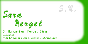 sara mergel business card
